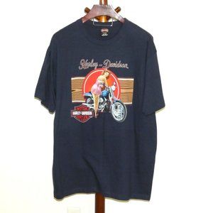 Harley Davidson Pin Up Girl T Shirt Missoula Mont… - image 1